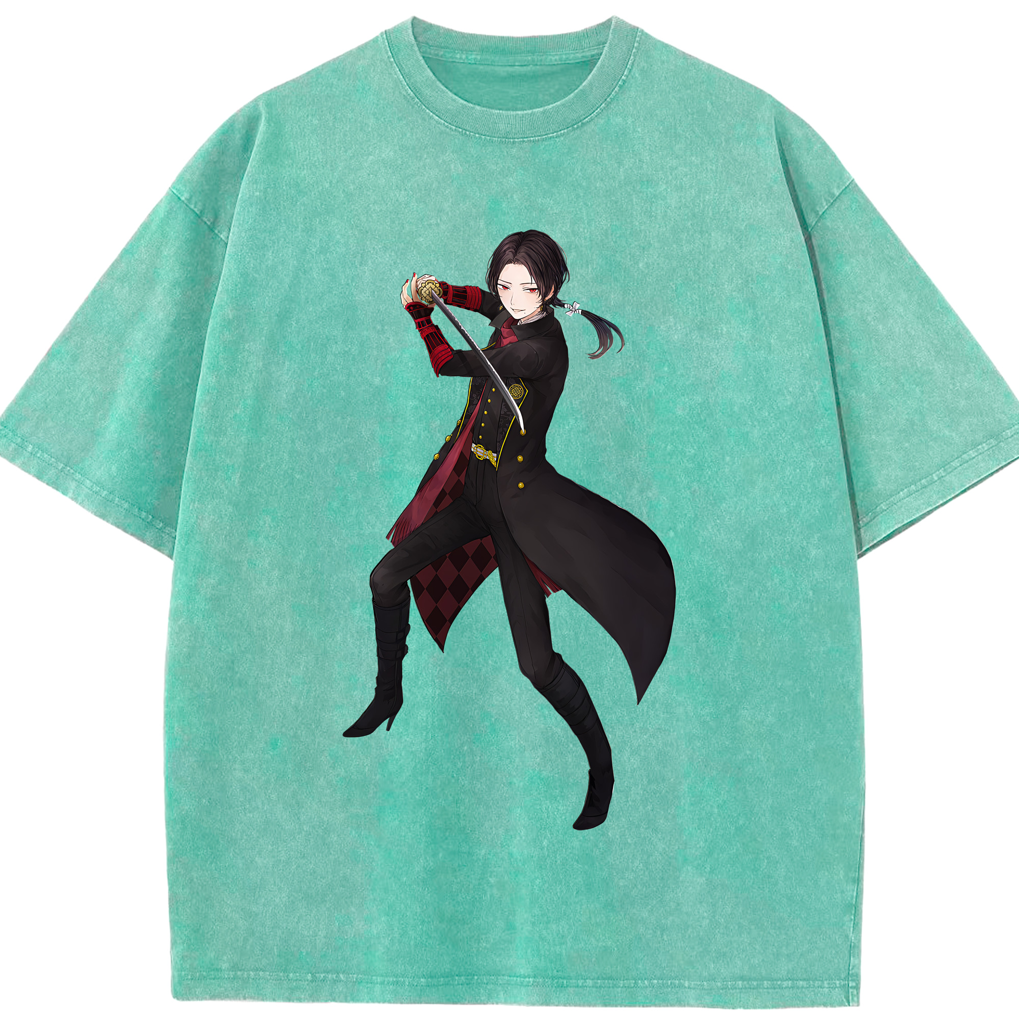 （画像用） 刀剣乱舞 Touken Ranbu 綿100% ヴィンテージ風 半袖Tシャツ（フロントプリント）